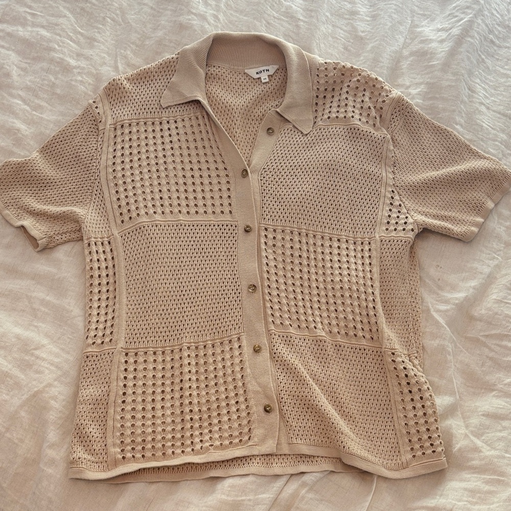KOTN Light Tan Knit Top